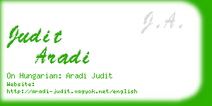 judit aradi business card